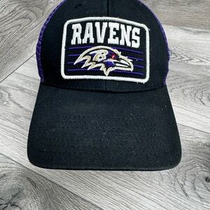 NFL Apparel Baltimore Ravens Kids Youth Trucker Hat Cap Black Blue